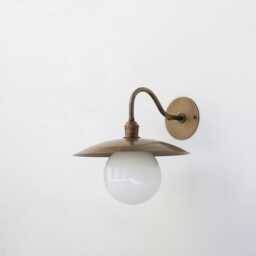 "Industrial Brass Wall Sconce Light With 12"" Shade-Brass Light - Ul Listed. 6" - thumbnail 1