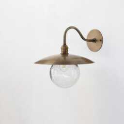 "Industrial Brass Wall Sconce Light With 12"" Shade-Brass Light - Ul Listed. 6" - thumbnail 2