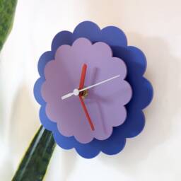 Layered Flower Acrylic Wall Clock - Small - thumbnail 2