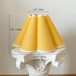 Yellow Pleated Lampshade Warm Lighting For Table Lamps Pendant Light PVC Fabric Petal Shades Home Furnishing Lamp Decor - thumbnail 3