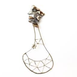 Boho Women Polymer Clay, Metal Wire Sculpture Ooak/Abstract Modern Art - thumbnail 3
