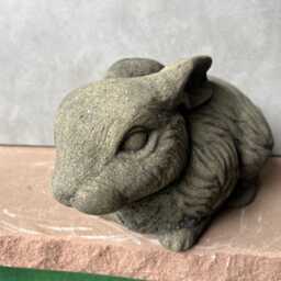Rabbit/Hare Animal Sculpture Figurine Made Of Artificial Sandstone in Antique Look S 04 - thumbnail 3