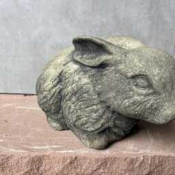 Rabbit/Hare Animal Sculpture Figurine Made Of Artificial Sandstone in Antique Look S 04 - thumbnail 4