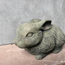 Rabbit/Hare Animal Sculpture Figurine Made Of Artificial Sandstone in Antique Look S 04 - thumbnail 2