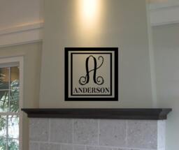 Custom Last Name With Frame Wall Decal - thumbnail 1
