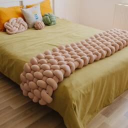 Chunky Braided For King Bed Runner Scarf Modern Bedroom Decor Mustard Bed Scarf Blanket Throw Queen Gift Mom Decoration Christmas - thumbnail 3