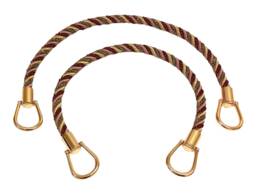 Pair Of Elegant Cherry Red, Beige, Green Curtain & Drapery Rope Tiebacks, 18 Inch Long, Approx. 1/2 Thick, Irtbm Color Berry Patch 4260