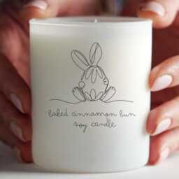 Personalised Easter Candle - Spring Engraved Refillable Soy Custom Text - thumbnail 4