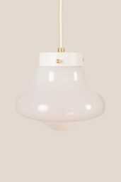 Lara Vintage Pendant Light Mcm Hanging Handcrafted Glass Lamp Retro Ceiling Fixture Yugoslavia Gold Brass - thumbnail 1