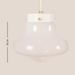Lara Vintage Pendant Light Mcm Hanging Handcrafted Glass Lamp Retro Ceiling Fixture Yugoslavia Gold Brass - thumbnail 4