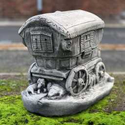 Concrete Train Wagon Statue Cement Railway Car Ornament Garden With Dog Decoration Yard Sculpture Train Lover Gift Yard Art - thumbnail 4