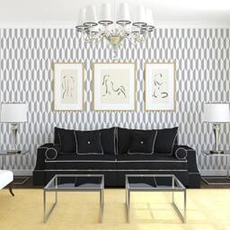 Prism Allover Stencil - Large Reusable Stencils For Diy Wall Decor Better Than Wallpaper - thumbnail 3