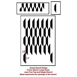 Prism Allover Stencil - Large Reusable Stencils For Diy Wall Decor Better Than Wallpaper - thumbnail 4