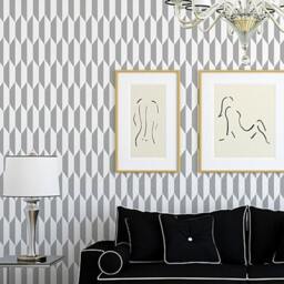 Prism Allover Stencil - Large Reusable Stencils For Diy Wall Decor Better Than Wallpaper - thumbnail 1