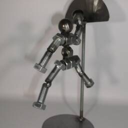 Basketball Player, Metal Bolt Figurine, Athlete, Slam Dunk, Jam - thumbnail 3