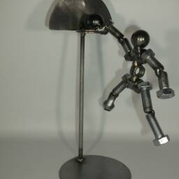 Basketball Player, Metal Bolt Figurine, Athlete, Slam Dunk, Jam - thumbnail 2