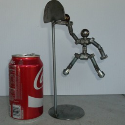 Basketball Player, Metal Bolt Figurine, Athlete, Slam Dunk, Jam - thumbnail 4