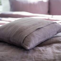Custom Embroidery Pillow Case/Natural Linen Decorative Cover Personalized Initials Bed - thumbnail 2