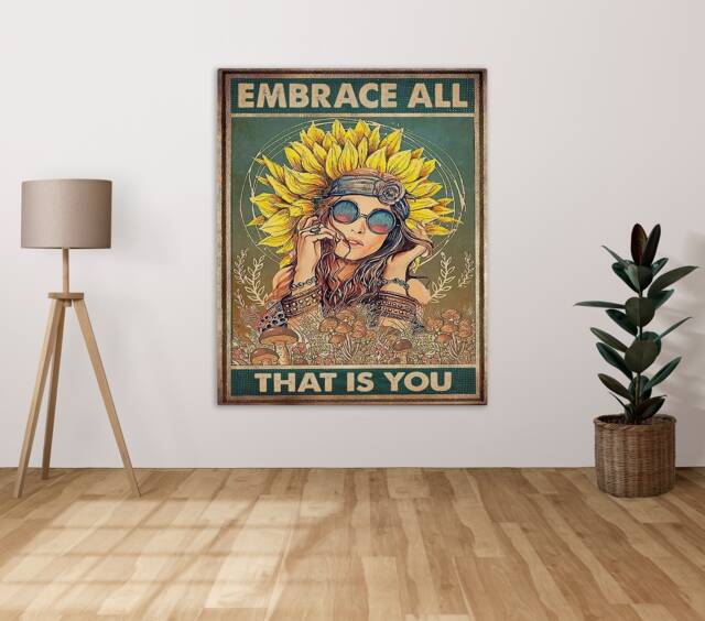 Sunflower Embrace - Metal Sign Plaque Wall Art Decor Signage