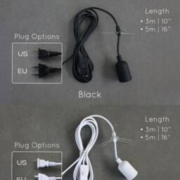 Plug-In Pendant Light Kit, Swag Lamp Cord With Lampshade Holder - thumbnail 2