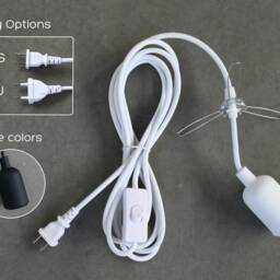 Plug-In Pendant Light Kit, Swag Lamp Cord With Lampshade Holder - thumbnail 4