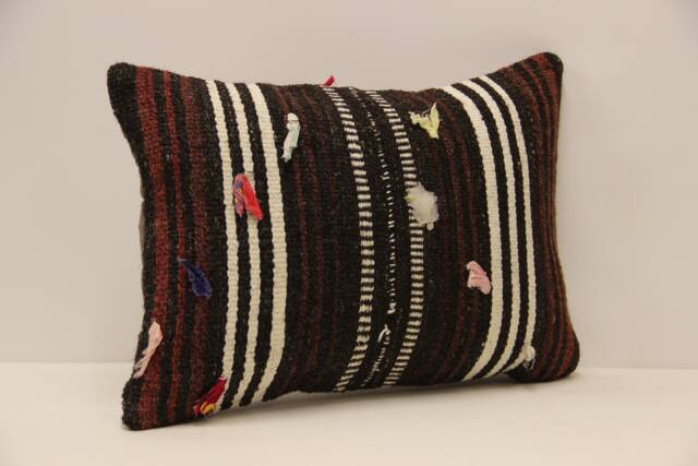 Throw Lumbar Kilim Pillow 14x20 in - 35x50 cm Boho Pillowcover Kilim Cushion Cover Tribal Pillow 4Bef-640 - image 1