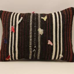 Throw Lumbar Kilim Pillow 14x20 in - 35x50 cm Boho Pillowcover Kilim Cushion Cover Tribal Pillow 4Bef-640 - thumbnail 2