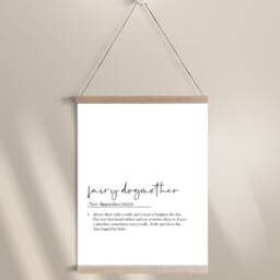 Fairy Dogmother Definition Print - Script Text Printed Onto Thick 220Gsm Premium Finish Paper - A5, A4 & A3 Sizes Available - thumbnail 2