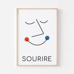 Smile All Languages Poster Print Wall Art - Kawaii Japanese Baby Scandinavian Sourire French Typography ???????????? ????????? Nursery Gift ???????????? Hygge - thumbnail 3