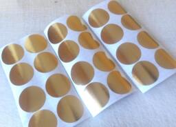 100 Polka Dot Stickers, Black Wall Dots, Gold Home Decor, Nursery Dots Vinyl Sticker, Etiquettes Autocollantes - thumbnail 1