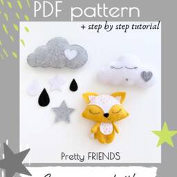 Forest Animal Crib Mobile Pattern, Forest Diy, Fox Felt Woodland Pattern - thumbnail 2