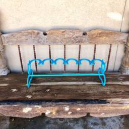 Boot Rack, Holds 3 Pairs Of Boots, Horseshoe Decor, Art, Storage, Organizer, Country Decor, Turquoise Rack - thumbnail 3