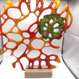 Fused Glass Coral Art Piece Sculpture - thumbnail 2