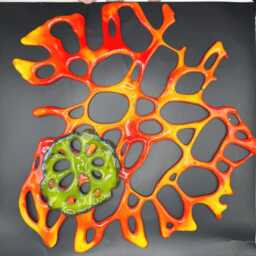 Fused Glass Coral Art Piece Sculpture - thumbnail 4
