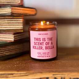 Scent Of A Killer, Twilight Inspired, Cookie & Cherry Scent, Bookish Candle