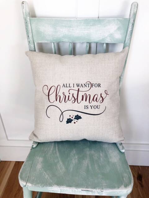 Linen Christmas Pillow Cover Farmhouse Holiday Decor - image 1
