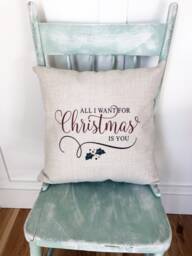 Linen Christmas Pillow Cover Farmhouse Holiday Decor - thumbnail 1