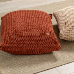 Copper Bean Bag Chair, Orange Living Room Gray Pillow Pouf, Fireside Lounge Kids/Adult Beanbag, 37 Colors Filled Ready For Use - thumbnail 3