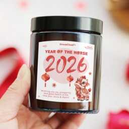 Chinese New Year Gift For Friends Family Colleague Mum Dad - Of The Horse Lunar Celebration Candle With Lion Dance - thumbnail 2