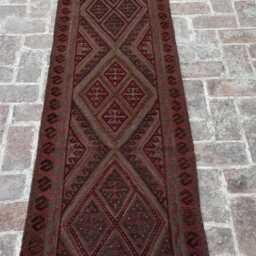 2'3x12'5 Wool Runner Rug - Extra Long Hand-Knotted Authentic Turkish Carpet Oriental Design Corridor Boho Accent Giftable - thumbnail 2