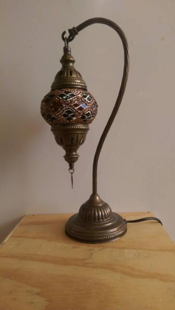 Oriental Lamp Coloured Glass Handmade in Italy Beautiful Light Effect Gift Idea - image 1