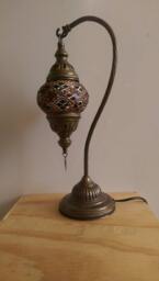 Oriental Lamp Coloured Glass Handmade in Italy Beautiful Light Effect Gift Idea - thumbnail 1