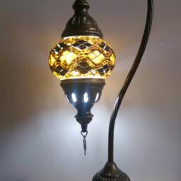 Oriental Lamp Coloured Glass Handmade in Italy Beautiful Light Effect Gift Idea - thumbnail 2