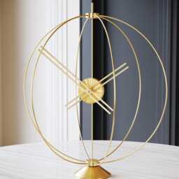 Modern Wood Table Clock Minimalist Stand Clock, Luxury Design - thumbnail 3