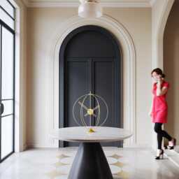 Modern Wood Table Clock Minimalist Stand Clock, Luxury Design - thumbnail 2