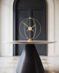 Modern Wood Table Clock Minimalist Stand Clock, Luxury Design - thumbnail 1