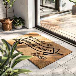 Personalized Grandparent Doormat - Handmade Custom Coir Family Name Perfect Welcome For Grandma & Grandpa - thumbnail 2