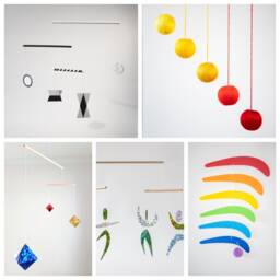Montessori Mobile Set Of 5 - Munari, Gobbi, Octahedron, Dancers & Rainbow For Newborn Visual Development Nursery Decor