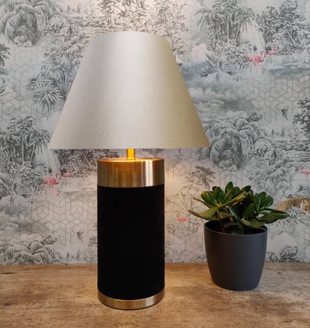 Beige Cream Satin Empire Lampshade With Choice Of Lining - image 1