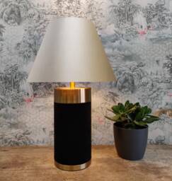 Beige Cream Satin Empire Lampshade With Choice Of Lining - thumbnail 1
